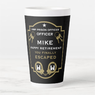 Caneca De Café Latte Reforma do Agente Prisional HMP