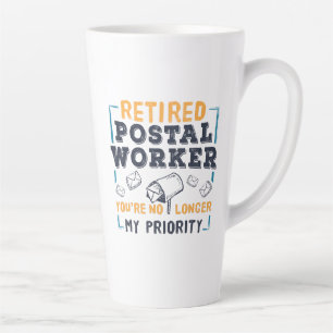 Caneca De Café Latte Reforma do Empregador Postal Não Minha Prioridade 