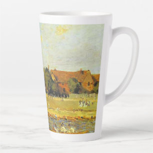 Caneca De Café Latte Regata em Hampton Court Alfred Sisley Poster