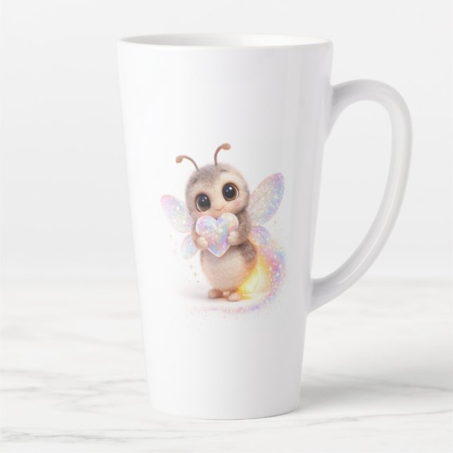 Caneca De Café Latte Regenbogen Glühwürmchen Tasse Kinder (Direita)
