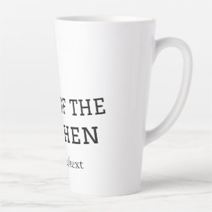 Caneca De Café Latte Rei do cozinhar do cozinheiro da cozinha adiciona