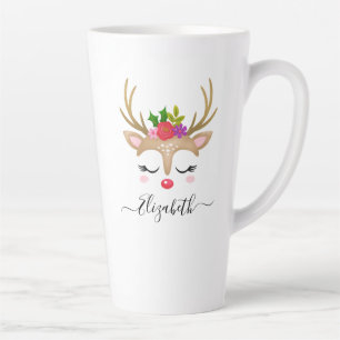 Caneca De Café Latte Reindeer Mug de Natal