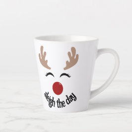 CANECA DE CAFÉ LATTE REINDEER SLEIGH O DIA MUG