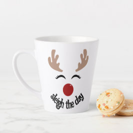 CANECA DE CAFÉ LATTE REINDEER SLEIGH O DIA MUG