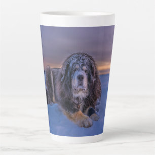 Caneca De Café Latte Relaxando no Gelo
