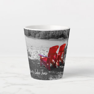 Caneca De Café Latte Relaxe, você está no horário do lago