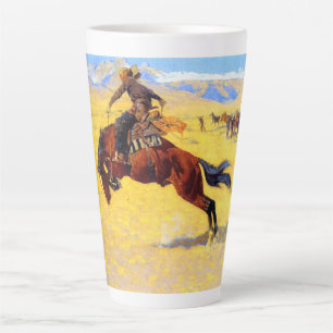 Caneca De Café Latte Remington Old West Horse and Cowboy