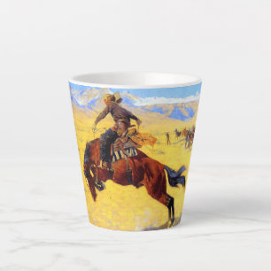 Caneca De Café Latte Remington Old West Horse and Cowboy