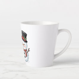 Caneca De Café Latte Renas e Boneco de Neve de Férias Fofos