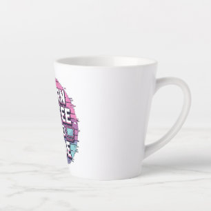 Caneca De Café Latte Repetir o código de latência - Programador minimal