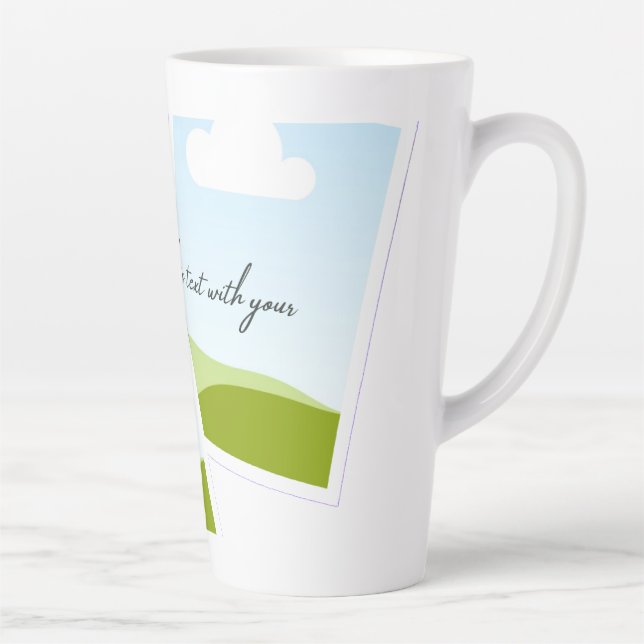 Caneca De Café Latte Replace This Text With Your Own Photo or Message (Direita)