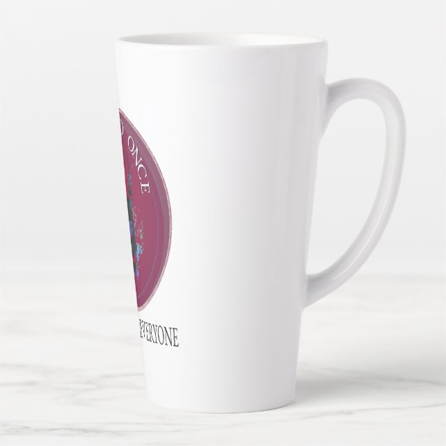 Caneca De Café Latte Respirou Uma Vez: Crânio Hipnótico de Demônio (Direita)