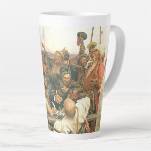 Caneca De Café Latte Resposta dos cossacos-Ilya Zaporozhian