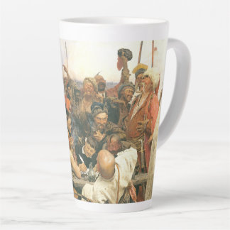Caneca De Café Latte Resposta dos cossacos-Ilya Zaporozhian