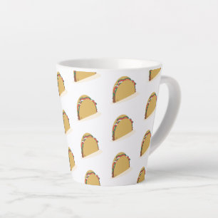 Caneca De Café Latte Restaurante de Comida de Casca de Taco Isométrico