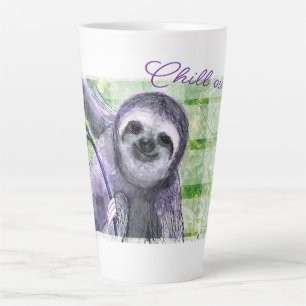 Caneca De Café Latte Retirar Pintura Lenta