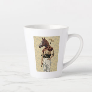 Caneca De Café Latte Retrato de Polo Horse