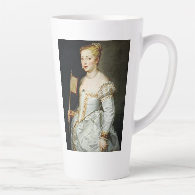 Caneca De Café Latte Retrato de uma Senhora Peter Paul Rubens (Direita)
