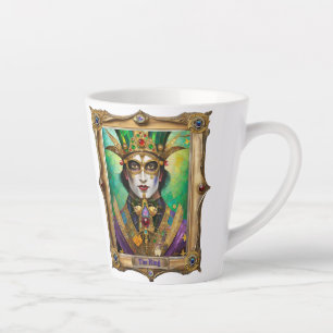 Caneca De Café Latte Retratos do Reino do Mardi Gras - O Rei