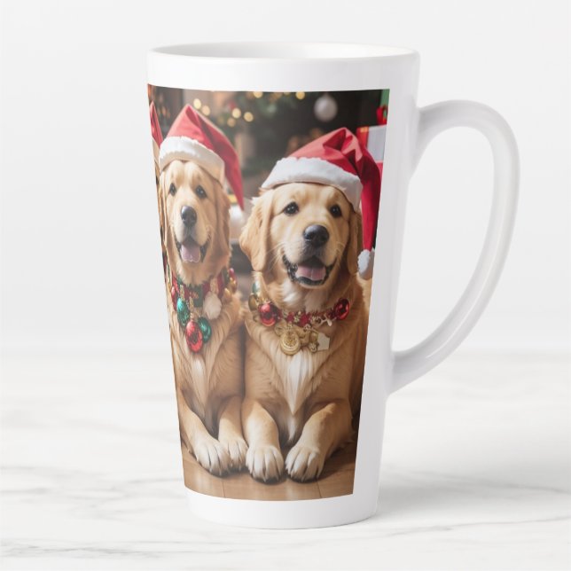 Caneca De Café Latte Retriever de Ouro (Direita)