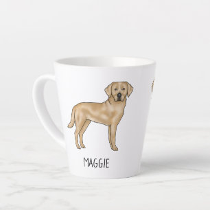 Caneca De Café Latte Retriever Labrador Amarelo Cachorro Lab Bonito Seu
