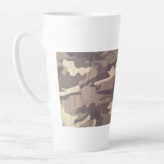 Caneca De Café Latte Retro camo design, ainda popular design, duo colou
