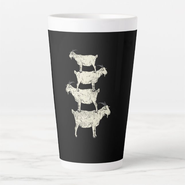 Caneca De Café Latte Retro de Cabra (Frente)