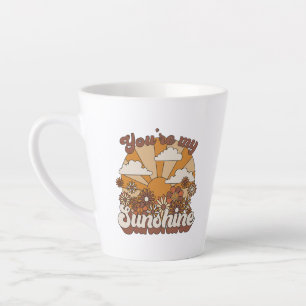 Caneca De Café Latte Retro Groovy Você é meu Sol