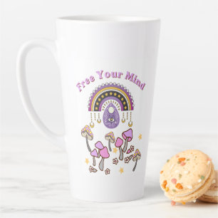 Caneca De Café Latte Retro Libere Sua Mente