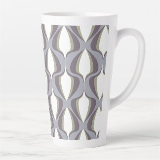 Caneca De Café Latte Retro Ogee Grey