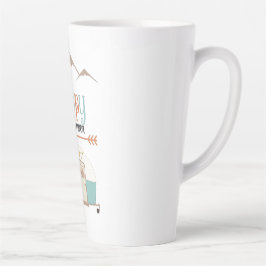 Caneca De Café Latte Retro RV de Camper Cute Feliz