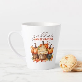 Caneca De Café Latte Reúna & Seja Grato