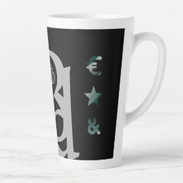 Caneca De Café Latte RICH Latte Mug Abstrato Trend Interior Verde