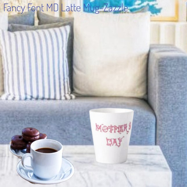 Caneca De Café Latte Rico Font MD Latte Mug (Criador carregado)