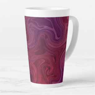Caneca De Café Latte Rico Vinho Tinto Roxo Fluxo Orgânico