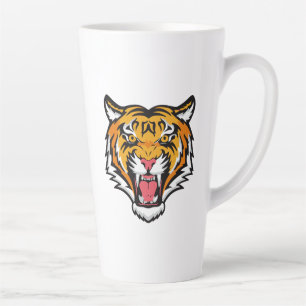 Caneca De Café Latte Roaring Tiger Head-25818