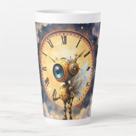 Caneca De Café Latte Robby, o Guardião Alado do Tempo – Série Asas do T