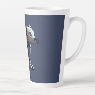 Caneca De Café Latte robô-cão