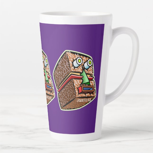 Caneca De Café Latte Robô Lamington (Direita)