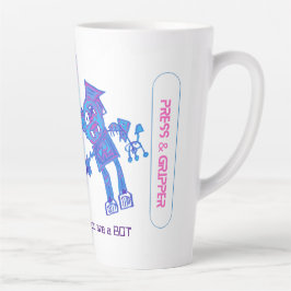Caneca De Café Latte Robot Press & Gripper Latte Mug