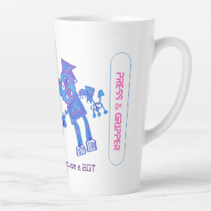 Caneca De Café Latte Robot Press & Gripper Latte Mug