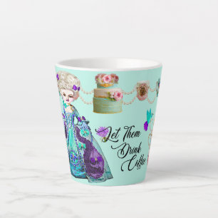 Caneca De Café Latte Rococo Marie Antoinette Deixa-Os Beber Café