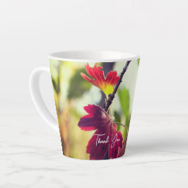 Caneca De Café Latte Romantic Flower Boho – Botanical Fantasy Thanks