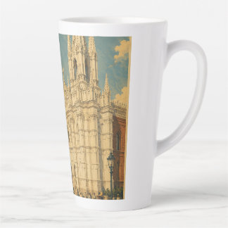 Caneca De Café Latte Rompecabezas  Santa Ana, El Salvador  Retro poster