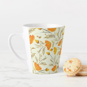 Caneca De Café Latte Rosa amarela