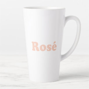 Caneca De Café Latte rosa claro Rosa branco