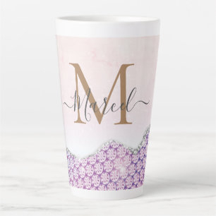 Caneca De Café Latte Rosa cor-de-rosa-claro-coloração Lata-Lata Elegant