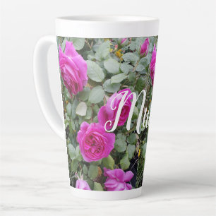 Caneca De Café Latte Rosa de Flor bonito Rosa Vintage de Flor, Mãe de 