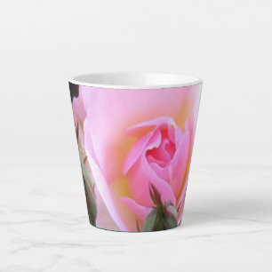 Caneca De Café Latte Rosa de Inglês rosa perfeito