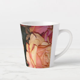 Caneca De Café Latte Rosa de pêssego